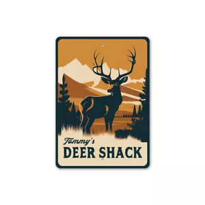 Wilderness Deer Shack Personalized Metal Sign - Picture 1 of 4