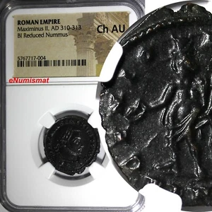 Imperio Romano Maximino II, AD 310-313 BI Número reducido NGC Ch AU (004) - Imagen 1 de 4
