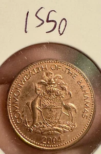 Bahamas 1 Cent 2004 Copper Plated Zinc - Picture 1 of 2