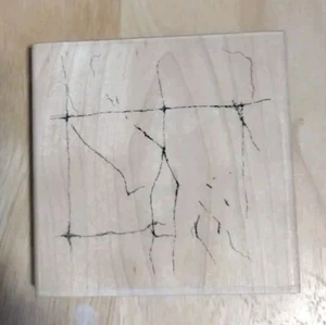 AGED PAPER CREASES Background Wood Mounted Rubber Stamp Posh Impressions 4”x4” - Picture 1 of 4