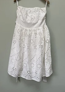 New Look womens embellished cotton elysee prom summer dress white UK 10 RRP£28 - Picture 1 of 12