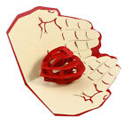  Cartes de vœux 3D Love In Hand faites à la main en papier Kirigami pour la fête