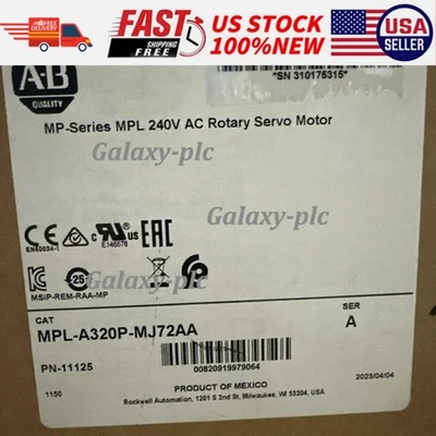 New Sealed Allen-Bradley MPL-A320P-MJ72AA Servo Motor MPLA320PMJ72AA US Free Tax - Image 1 of 4