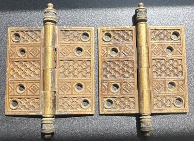 "Par de bisagras Norwalk Patter de bronce de 4"" X 4"" (envío gratuito)" Foto 1 de 4