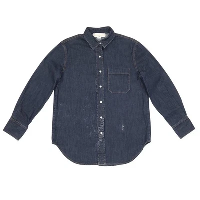 Camisa Stella McCartney Para Hombre Denim Perla Snap Distress Talla IT 42 EE. UU. Grande Azul Foto 1 de 4