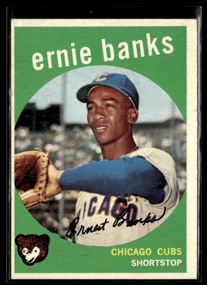 1959年 TOPPS CUBS CLUBBERS #147 PSA 7 1959 Topps #147 Long/Banks