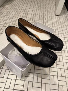 Maison Margiela Black Tabi Ballerina Flats 37.5 - Picture 1 of 7