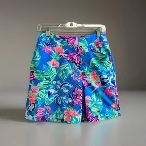 Lilly Pulitzer Skirt Short Butterfly Womens Isle Be Back Luxletic Sz 0 D0711332 - Picture 1 of 10