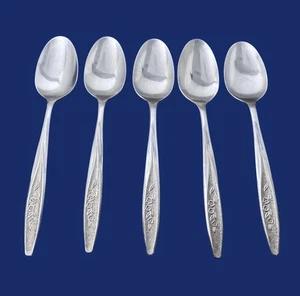 International RADIANT ROSE Superior Stainless Flatware - Set of 5 Teaspoons 6" - Picture 1 of 1