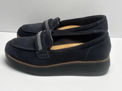 Mocasines Clarks Collection Jane & Courtney para mujer 8 azul marino máxima comodidad Foto 1 de 4
