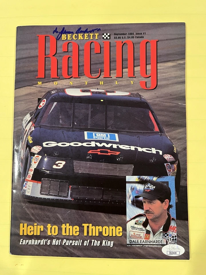 Beckett Racing Magazine #1 Sept.1994 Dale Earnhardt; Jim Beckett Signed w/JSA - Image 1 of 4