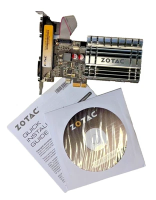 Zotac GeForce GT 730 1GB DDR3 Neu Low Profile HDMI DVI VGA passiv ZT-71309-10L - Image 1 of 4