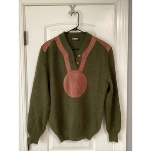VTG 80s Torras Of Spain Green Brown Knit Size R - Picture 1 of 3