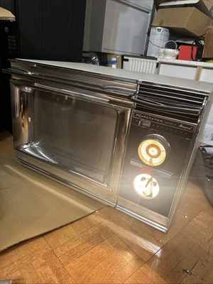 RARE Vintage Raytheon Chrome Amana Radarange RR-3H Microwave Oven 1974 Working - Bild 1 von 4