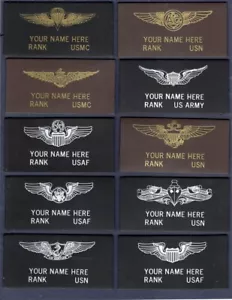 Parche de traje chaqueta de vuelo personalizada con etiqueta de nombre de cuero USAF NAVY USMC EE. UU. - Imagen 1 de 1