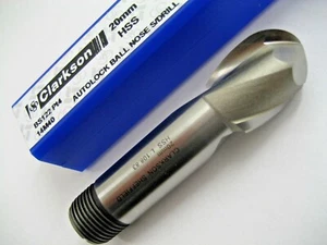 20mm BALL NOSED SLOT DRILL HSS 2 FLUTED EUROPA TOOL CLARKSON 3132012000 14M40 7 - Picture 1 of 7