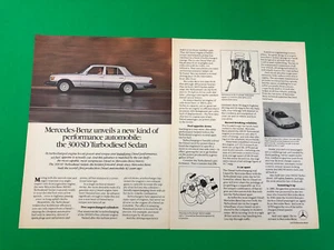 1978 MERCEDES BENZ 300SD 300 SD ORIGINAL VINTAGE PRINT AD ADVERTISEMENT TWO PAGE - Picture 1 of 1