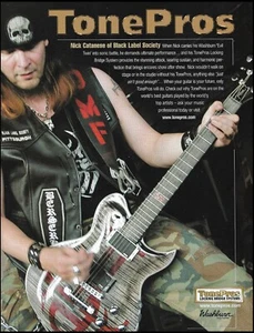 Nick Catanese TonePros Bridge on Washburn Evil Twin guitarra publicidad impresión - Imagen 1 de 3