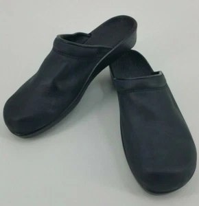 Ana Tech Clogs Slipper Pantolette Schwarz Schuhe Damen 41 EU 10 USA Komfort Leder - Bild 1 von 12