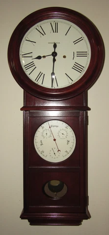 Howard Miller Lawyer II Quarter Hour Westminster Chime Wall Clock 8-Day Cover