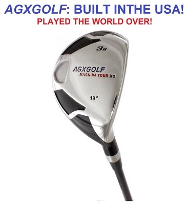 AGXGOLF MENS TALL (+1.5") INCH RIGHT HAND #3 HYBRID IRON wGRAPHITE STIFF FLEX - Image 1 of 2