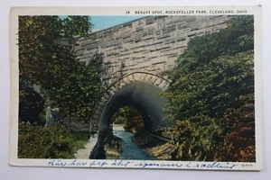Postcard OH Ohio Cleveland Rockefeller Park Beauty Spot c1930s Posted - Picture 1 of 2