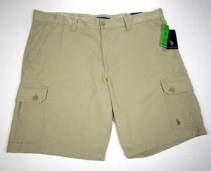 Neu mit Etikett US Polo Assoc Cargo Short für Herren Größe 44 Baumwolle khaki hellbraun - Bild 1 von 5