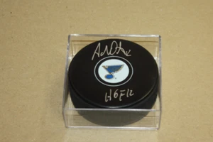 ST. LOUIS BLUES ADAM OATES SIGNED Puck HOF 2012 JSA W/CASE - Picture 1 of 2