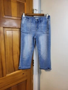 Code Bleu Women's Capri Jeans Sz 8 Med Blue - Picture 1 of 12
