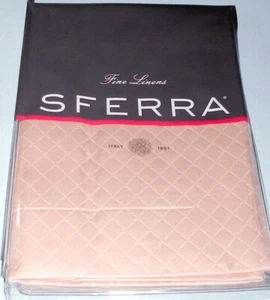Sferra Bari Standard Schein Blütenblatt rosa ägyptische Baumwolle Diamant Pika Neu - Bild 1 von 3