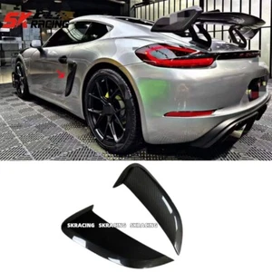 Dry Carbon Fiber Side Air Vent Cover Trims Fit Porsche 718 Boxster Cayman 17-24 - Picture 1 of 19