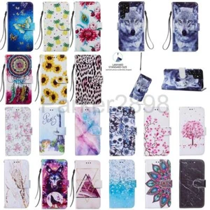 Hülle für Samsung Galaxy A22 A72 A71 A52 A51 A32 A12 Leder Muster Flip Wallet - Bild 1 von 50