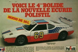 Publicité ancienne Polistil voiture BMW M1 1959 issue de magazine - Imagen 1 de 1