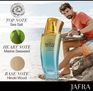 Jafra Navigo Ocean Homme Eau De Toilette 3,3 FL. OZ. Agua De Tocador nuova con scatola - Foto 1 di 3