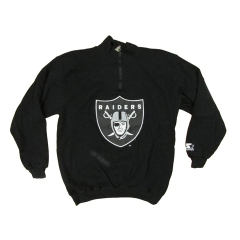 Oakland Raiders Thermal Football Starter Sweater Sz L Cover