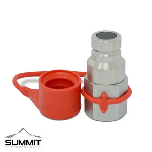 Accoppiatore maschio attacco rapido idraulico alta portata faccia piatta 3/4", filettatura NPT da 1" - Foto 1 di 4