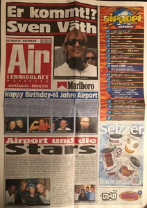 FLYER BILD ZEITUNG 1997 AIRPORT SVEN VÄTH BACKSTREET BOYS TALLA GEORGE MOREL DÜX - Picture 1 of 3