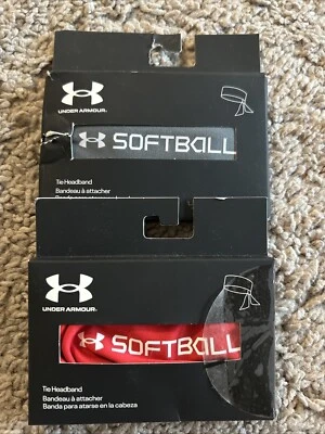 2 pares de diademas Under Armour UA SOFTBALL, 1380006, roja y gris, nueva con etiquetas* Foto 1 de 3