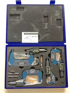 iGaging 0-4" Digital Electronic Micrometer Set 0-1", 1-2", 2-3", 3-4" Large LCD - Picture 1 of 1