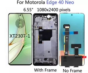 Original For Motorola Edge 40 Neo LCD Display Touch Screen Digitizer with Frame - Picture 1 of 5
