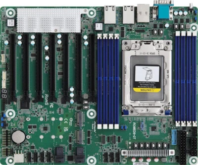 ASRock Rack ROMED8-2T/BCM AMD EPYC 7003/7002 SP3 LGA 4094 ATX Server Motherboard - Image 1 of 4