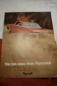 1966 PLYMOUTH SALES  BROCHURE BELVEDERE HEMI POWERED  - Picture 1 of 9