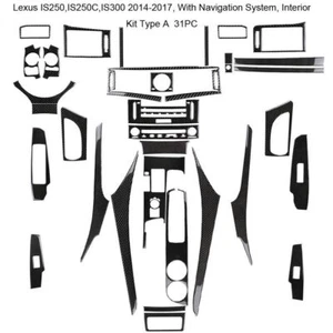 Juego completo de tapicería interior de fibra de carbono para Lexus IS250 IS300 2014-2017 A - Imagen 1 de 11