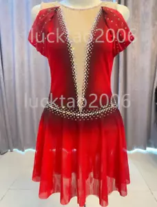 Nuevo estilo Vestido de patinaje artístico Vestido de patinaje sobre hielo Disfraz Sparkle 88173 - Imagen 1 de 8