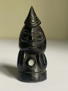 1 3/4" China Hongshan Kultur handgeschnitzt Hartholz Sonnengott Helios Figur Glück - Bild 1 von 7