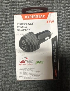 HyperGear SpeedBoost 25-Watt PD Dual-Output Car Charger Black (15619) - Zdjęcie 1 z 2