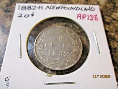 1882-H NEWFOUNDLAND 20 CENTS    AP138 - Image 1 of 2