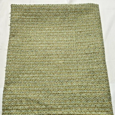 Large Fabric Piece of Performance Blend Green and Blue Fabric - Image 1 of 2