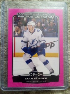 2022-23 O-Pee-Chee Marquee Rookie Neon Pink /75 Cole Koepke #582 