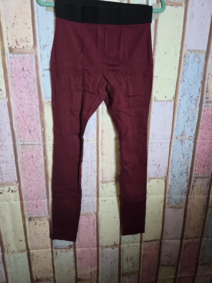 Leggings Ponte HUE para Mujer Pequeños 4-6 Rojo Sangra Blackout Styletech #2049 Foto 1 de 4